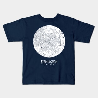 Birmingham, England, UK City Map - Full Moon Kids T-Shirt